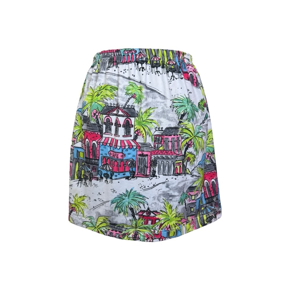 Y2K Sugar N Slice Graphic Cafe Pull On Mini Skirt Size Extra Large